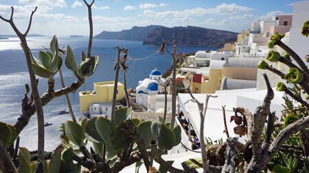 Santorini in autumnの写真素材