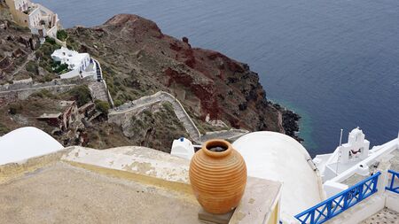 Santorini in autumnの写真素材