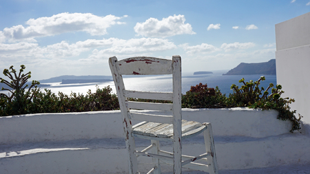 Santorini in autumnの写真素材