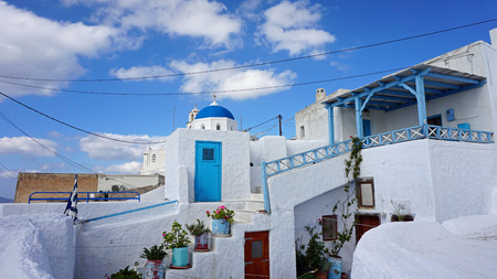 Santorini in autumnの写真素材