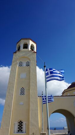 Santorini in autumnの写真素材