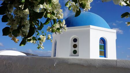 Santorini in autumnの写真素材