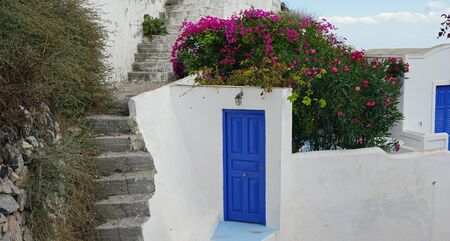 Santorini in autumnの写真素材