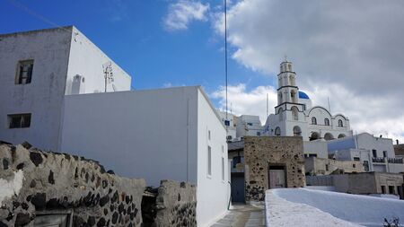 Santorini in autumnの写真素材