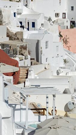 Santorini in autumnの写真素材