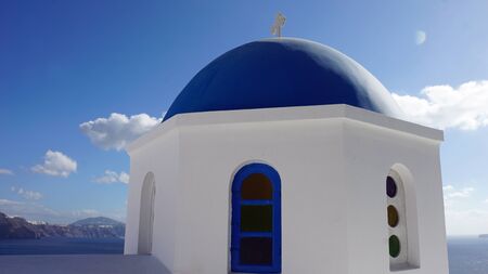 Santorini in autumnの写真素材