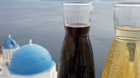 santorini in autumnの写真素材