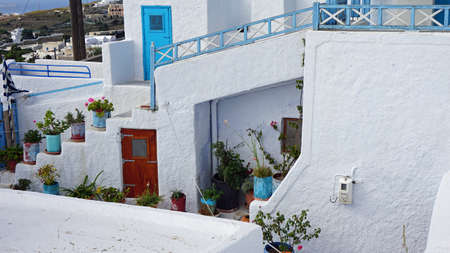 santorini in autumnの写真素材