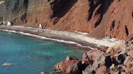 santorini in autumnの写真素材