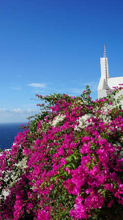 santorini in autumnの写真素材