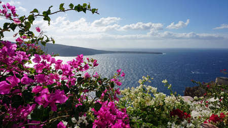 santorini in autumnの写真素材