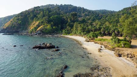 green coast of ko lanta island in thailandの写真素材