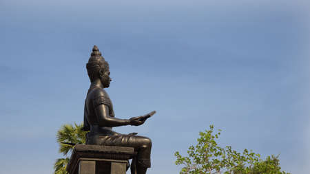 ancient sukhothai historical park in northern thailandの写真素材
