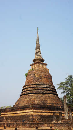 ancient temple in historical park of sukhothaiの写真素材