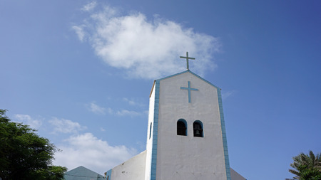 small christian chapel in santa mariaの写真素材