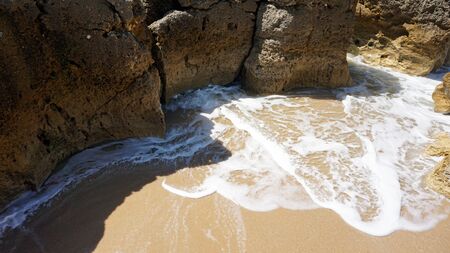 praia do evaristo an the algarve coastの写真素材