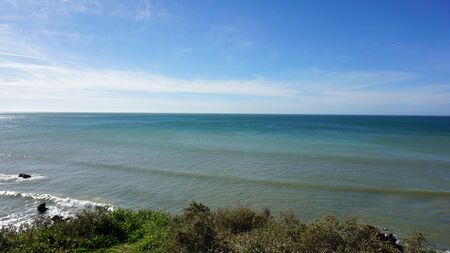 beach of albufeira on the algarve coast of portugal