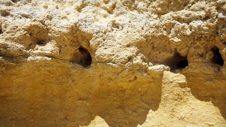 cliffs and rocks near evaristoon the algarveの写真素材