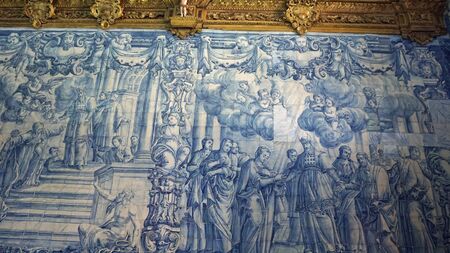 wall painting in the small chapel of loule in portugal