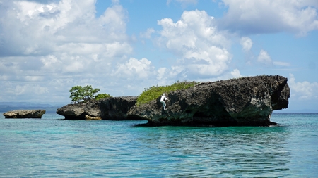 wild coast of the dominican republic near gri gri lagoon