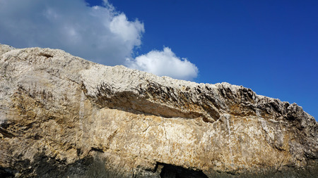 amazing blue cave in bisevo croatiaの写真素材