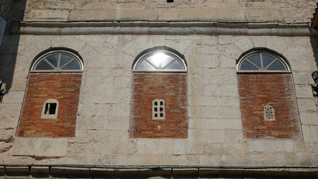 Detail shot from weathered window in Croatiaのeditorial素材