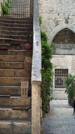 Amazing old city of split in Croatiaの写真素材