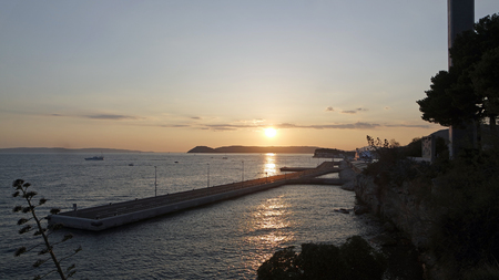 natural amazing beach in split cratiaの写真素材