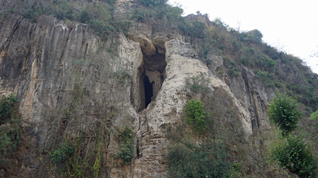 bat cave phnom sampeau near battambang in cambodiaの写真素材