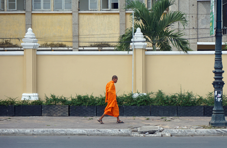 Sihanoukville, Cambodia - March 2018: Cambodian people in their traditional lifeのeditorial素材