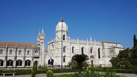 magnificent JerÃ³nimos Monastery of belem near lisbonのeditorial素材