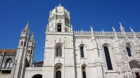 magnificent JerÃ³nimos Monastery of belem near lisbonのeditorial素材