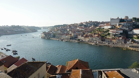 douro riverside residential houses in porto in portugal