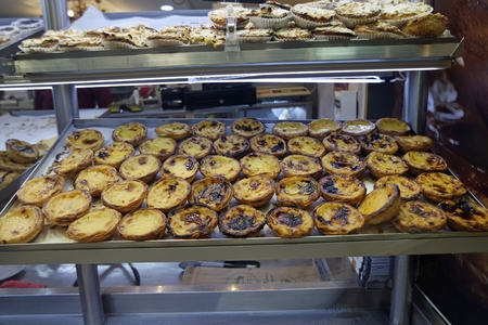 sweet and tasty pastel de nata cakesの写真素材