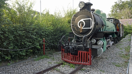 colorful old train in hua hin in thailand