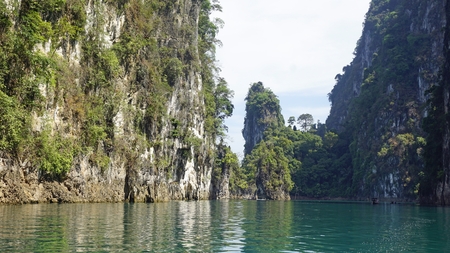 amazing tropical landscape in khao sok thailand