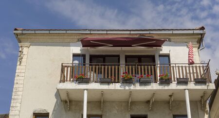 architecture from ohrid town in macedonia during autumnの写真素材