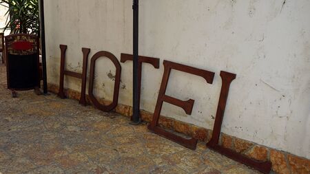 famous old town of skopje in macedonia in autumnの写真素材