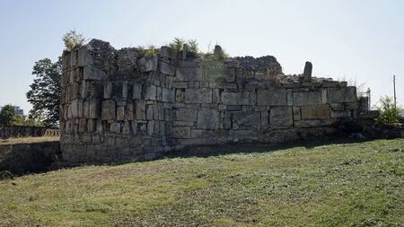 historical fortress of skopje in macedonia in autumn