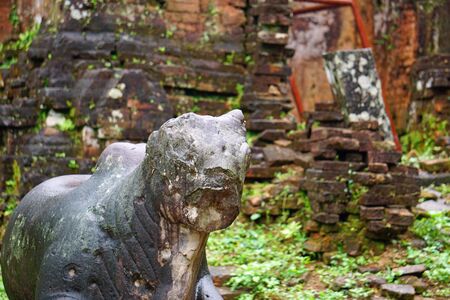 my son temple complex near hoi an in vietnamの写真素材