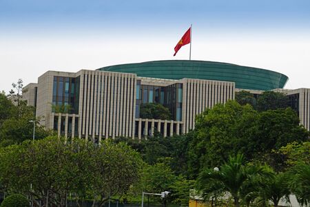 typical architecture from hanoi the capitol of vietnam