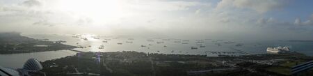 sunrise over the amazing coastline of singapore