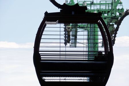 cable car in bana hills in vietnamの写真素材