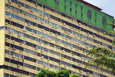 huge residential building in singapores city centerの写真素材
