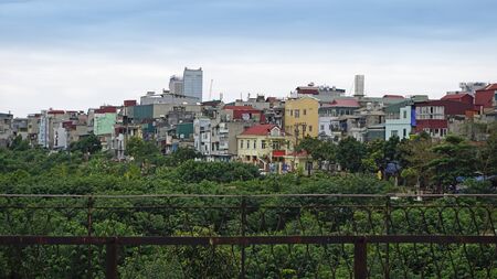 simple housing area in hanois suburb regionの写真素材