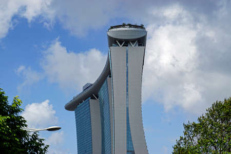 Singapore, circa march 2020: Marina Bay Sands Hotel downtown Singapore