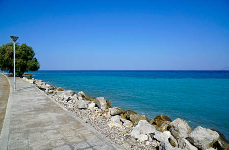 untouched natural beach at rhodes westcoast