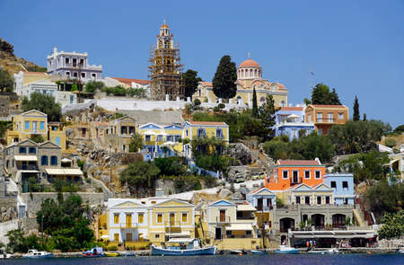 coy village on symi island in greece