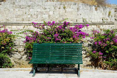 ancient fortress in rhodes oldtown in greeceの写真素材