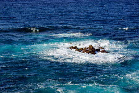 rough wild north coast of azores island sao miguel